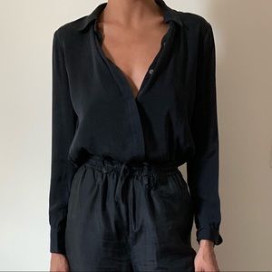 Black Button Up Blouse